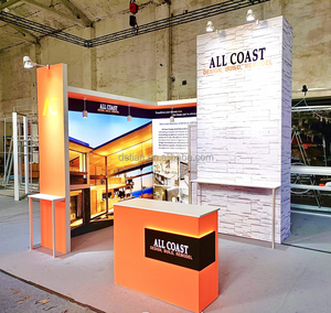 10*10 Fuß Custom Printed Messestand Tragbarer hintergrund beleuchteter Hintergrund LED-Messestand mit Licht hintergrund - Product Image 1