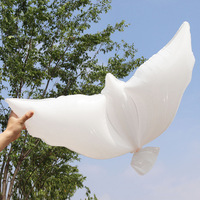 Ballon en feuille d'aluminium blanc en forme de pigeon, nouveau design, grand ballon à hélium, ballon en feuille d'aluminium pour mariage, oiseau gonflable, énorme ballon en forme de colombe