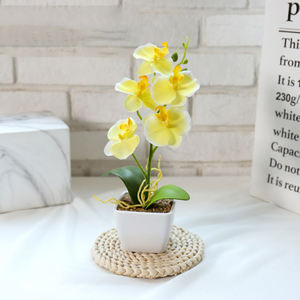 סחלב מלאכותי באיכות גבוהה מיני סחלב בעבודת יד כדור צורה חג המולד דקורטיבי פרחים צמחים קישוט סיום קישוט - Product Image 2