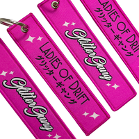 Porte-clés tissé double face personnalisé Jet Tag porte-clés promotionnels mousquetons pour sac de voiture bagages usage domestique