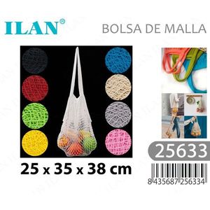 Borsa a rete Ilan 25x35x38 cm, riutilizzabile, in cotone organico, ecologica - Product Image 1