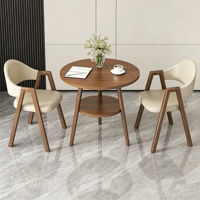 Combinaison de chaises pour salon de thé, café, appartement, maison d'hôtes, table à manger, balcon, petite table ronde