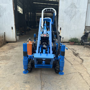Highway Crawler Auger Drilling <span class=keywords><strong>Rig</strong></span> Mini Slope Protection DTH Drilling <span class=keywords><strong>Rig</strong></span> Mine Tunnel Shaft Máquina de perforación hidráulica neumática - Product Image 5