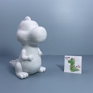 Meilleurs jouets figurines actives Alligator peint embryon blanc poupée en vinyle bricolage pour enfants avec tirelire - Product Image 3