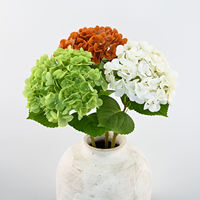 Fleur artificielle d'hortensia effet toucher réel, 62 cm, pour décoration de mariage, photographie, bouquet de mariée, fête, décoration vintage pour la maison