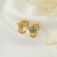 Mini bijoux en acier inoxydable, bague en pierre naturelle turquoise, plaqué or 18K, livraison gratuite, mode 2022