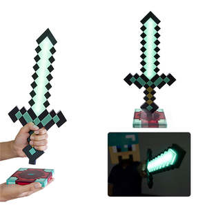 Lámpara LED de Noche con Forma de Espada de <span class=keywords><strong>Minecraft</strong></span>, Lámpara de Ambiente de Escritorio Luminosa de <span class=keywords><strong>7</strong></span> Colores, Lámpara de Mesa Enchufable para Consumidores - Product Image 3