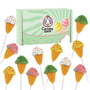 OEM Halal/Kosher Arco Iris Multicolor helado piruleta sabor afrutado caramelo duro bombones En Gros muestra gratis - Product Image 3