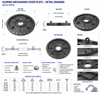 Plaque de couvercle de roulement d'orientation robuste sur mesure usinée CNC |   Pièce structurelle soudée pour machines de construction OEM/ODM