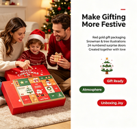 Boîtes cadeaux en carton blanc personnalisées pour calendrier de l'Avent de Noël, 12/24 packs, boîtes de calendrier de l'Avent pour chiens et chats