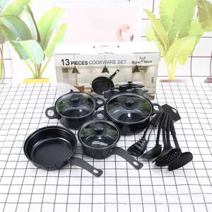 Ensemble de casseroles multifonctionnelles pour la cuisine, 13 pièces, ensemble de casseroles de luxe, poêle à frire en fonte antiadhésive - Product Image 2