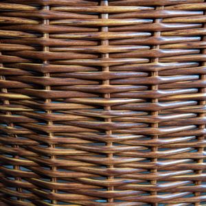 Wicker Laundry <b>Basket</b> 45x45 Cm Round <b>Plant</b> Fiber Clothing Organizer <b>For</b> Bathroom Bedroom Storage - Product Image 2