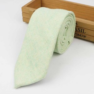 Corbata de Lana y Viscosa de Nuevo Estilo, 7cm, Suave, de Color Liso, Delgada, a Rayas, con Puntos Cálidos, Accesorios de Vestir - Product Image 3