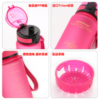 Bouteille d'eau Triatn en plastique réutilisable sans BPA de 1500ml de haute qualité, chaude et froide, avec logo personnalisé, nouveau design coloré