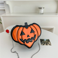 Sac bandoulière fantaisie Halloween Citrouille Effrayante, Sac à main gothique à chaîne en cuir PU pour femme, idéal pour les fêtes et le cosplay