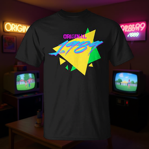 T-shirt vintage rétro pour homme, coupe classique, noir, design sur le thème de 1989, original, pour anniversaire 1989 - Product Image 3