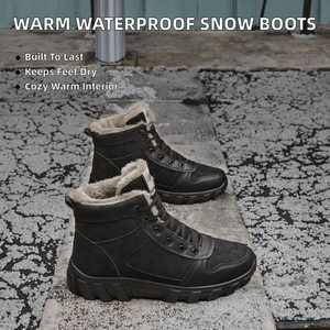 Bottes de randonnée populaires pour l'hiver et l'automne, style sport outdoor, pour hommes, thermiques, résistantes à l'usure, bottes de neige tendance, chaudes, imperméables, chaussures décontractées - Product Image 2