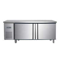 Armoire de préparation de cuisine extérieure en acier inoxydable nettoyage facile Offre Spéciale commercial nouveau refroidisseur d'établi sous le comptoir à double portes