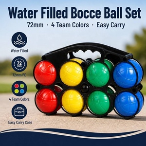 Jeu de pétanque coloré en plastique de 72 mm pour jardin familial, idéal pour les fêtes en plein air - Product Image 1