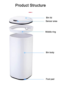 <span class=keywords><strong>Cubo</strong></span> <span class=keywords><strong>de</strong></span> <span class=keywords><strong>basura</strong></span> <span class=keywords><strong>con</strong></span> <span class=keywords><strong>sensor</strong></span> inteligente <span class=keywords><strong>de</strong></span> <span class=keywords><strong>30</strong></span> <span class=keywords><strong>litros</strong></span>, <span class=keywords><strong>cubo</strong></span> <span class=keywords><strong>de</strong></span> <span class=keywords><strong>basura</strong></span> electrónico automático <span class=keywords><strong>de</strong></span> metal rectangular - Product Image 4