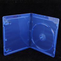 Boîtier de protection pour 2 disques Blu-ray/DVD en plastique PP bleu de 14 mm, pour jeux vidéo et films, avec impression personnalisée