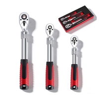 Clé à cliquet métrique DIY en acier à 72 dents, qualité industrielle, avec poignée en forme de gourde et jeu de douilles pour une utilisation sécurisée