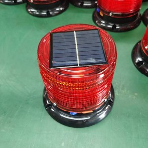 ไฟเตือนแบบหมุนพลังงานแสงอาทิตย์ HJ001S Ip65 LED สีแดงสำหรับการก่อสร้างถนนและการบำรุงรักษา - Product Image 2