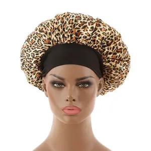 New Design Women Silk Night Sleep Hats Single Layer Head Cover Custom Custom sleeping cap Adjustable silk Satin Bonnet
