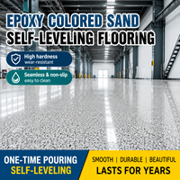 Peinture époxy autolissante pour sols, couche de finition liquide, application par pulvérisation pour parkings, auto-nivelante