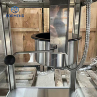Máquina de palomitas de maíz portátil sobre ruedas Carro de aperitivos móvil para el mercado de agricultores