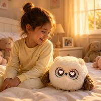 Jouet en peluche hibou interactif AI de Noël avec chat vocal, reconnaissance d'émotions, capteur tactile, éclairage, contrôle à distance par application, compagnon intelligent