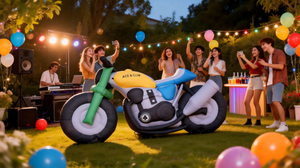 Modelo de Motocicleta Inflable Publicitario Resistente al Agua de 5.5m para Eventos, Tiendas, Fiestas, Promociones, Fácil de Instalar y Transportar - Product Image 4