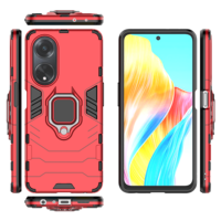 Étui pour Oppo A38/A98 5G/A58 4G/Oppo A78, étui de téléphone portable magnétique pour voiture, support de béquille en métal antichoc de luxe