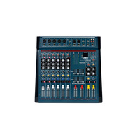 Console de mixage équipée d'un amplificateur DN633, console de mixage à 6 canaux avec double affichage à sept segments, lecture USB équilibrée