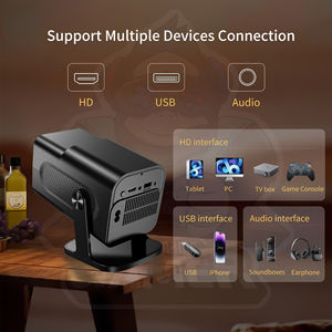 ZOKU ポータブルプロジェクター HCS350PRO+ 有線デュアルコントローラー HD 4K 450ANSI <span class=keywords><strong>TV</strong></span>ゲームコンソール マルチプレイヤー対応 ブラック 1GBメモリ - Product Image 3