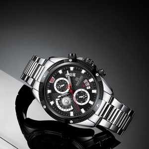 นาฬิกาควอตซ์ Naviforce 8021 รุ่นสั่งทำพิเศษ กันน้ำ สายสแตนเลส พร้อมปฏิทินและวันที่ สำหรับผู้ชาย - Product Image 3