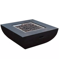 Table de foyer au gaz en acier au carbone de style moderne, conçue sur mesure par des fabricants chinois, pour l'extérieur, la cour, le patio, pour les fêtes barbecue