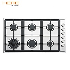 <b>Kitchen</b> Appliances Stainless Steel Top Gas 90cm 6 Burner Cooktops - Product Image 1