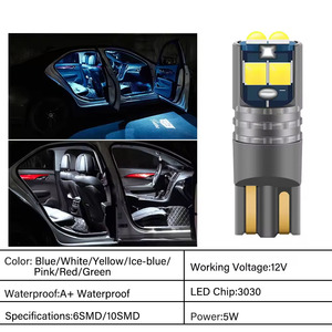HOLY The New-bombilla indicadora de ancho de coche, luz led blanca canbus t10 Super brillante DC12/24V t10 <span class=keywords><strong>cambus</strong></span> 3030 6smd 194 168 w5w - Product Image 5