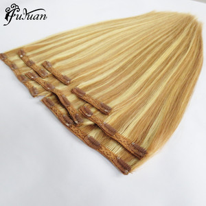 Venta caliente de calidad superior Remy doble dibujado de encaje Clip <span class=keywords><strong>en</strong></span> la extensión <span class=keywords><strong>del</strong></span> pelo - Product Image 1