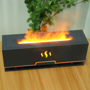 Humidificateur à ultrasons intelligent <span class=keywords><strong>LFLF</strong></span>, mini, portable, USB, avec effet de flamme LED bicolore, diffuseur d'huiles aromatiques, 200 ml, pour hôtel, extérieur, télécommande - Product Image 1