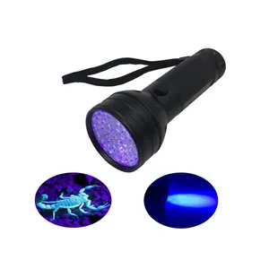 51 Uv Led Zaklamp Batterij Aangedreven Led Zaklamp Uv Zaklamp Zwart Licht