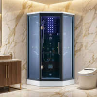 Cabine de douche vapeur moderne préfabriquée en acrylique avec cadre en alliage d'aluminium, design écologique