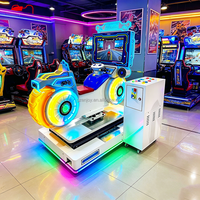 Simulador de Motocicletas para Niños, Arcade Comercial, Monedero, 22 LCD, Juego de Carreras de Motos con Manillar para Centro de Juegos o Centro Comercial