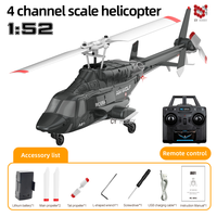 Hélicoptère télécommandé électrique RC ERA Air-Wolf 1/53 4CH 6 axes avec gyroscope, simulation de suivi, pour extérieur, piles incluses, cadeau d'anniversaire pour garçons