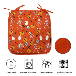 Halloween Ghế đệm bán buôn Ghế ăn 100% bông <span class=keywords><strong>Polyester</strong></span> không trượt ghế nhà bếp Pad ăn ghế đệm - Product Image 2