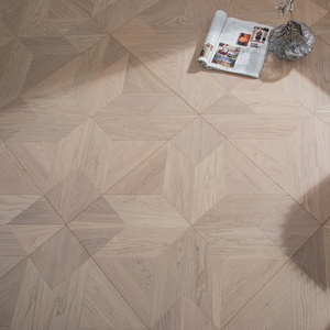 <span class=keywords><strong>Parquet</strong></span> en bois d'ingénierie multicouche en chêne brossé, motif étoile octogonale blanc crème, dalles de <span class=keywords><strong>parquet</strong></span> artistique en bois - Product Image 5