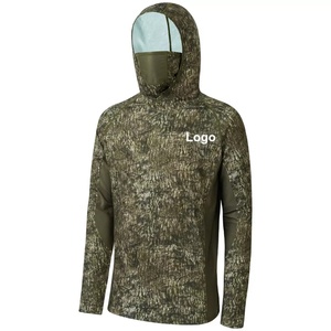 Blank Athletic SPF Fishing Shirt Custom Men's <b>Lightweight</b> <b>Hoody</b> Clothing With Left Chest Pocket - Product Image 1