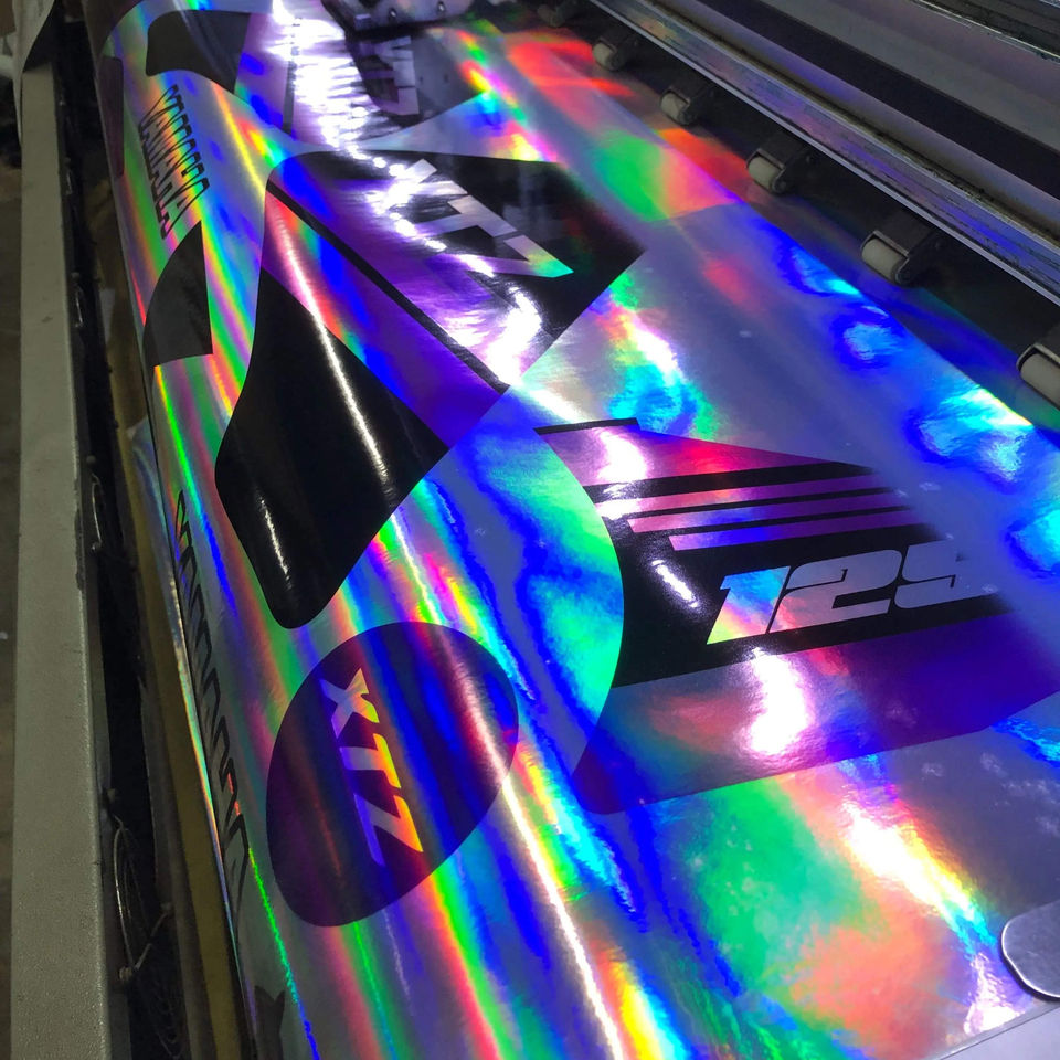 1.27m*50m Silver PVC Holographic Laser Vinyl for Eco Solvent UV Printing