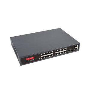 Switch PoE Industri Tanpa Manajemen Jarak Jauh dengan Logo OEM, 16 Port 10/100M 802.3at PoE, 2 Port Uplink 100/1000M - Product Image 2